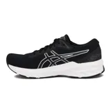 Championes de running Asics Gel-Kimera, color negro con entresuela blanca y detalles plateados.