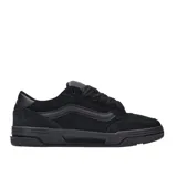 Championes Vans modelo Hylane Mono de color negro, confeccionados en gamuza y lona, con diseño chunky inspirando en los años 2000, suela de goma robusta y pas cordones anchos.
