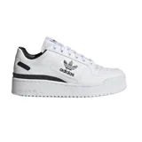Championes adidas Forum Bold de plataforma, color blanco con detalles en negro en el cuello y la entresuela. Presentan el logo del trébol de adidas en el lateral y en la suela.