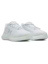 Championes de running Under Armour Phade RN 3, color blanco con detalles en verde menta. Parte superior de malla ligera y transpirable, plantilla extraíble y entresuela de EVA para mayor amortiguación.