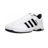 Championes Adidas Pro Model 2G Low, color blanco con detalles en negro.