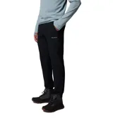 Pantalón de senderismo Columbia modelo Essential Hike para hombre, color negro, con tecnología Omni-Shield™ repelente al agua y manchas, cinturón integrado y dobladillo ajustable con cordón.