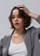 Cadena Bismarck Italy de plata 925 hipoalergénica, de 50 cm de largo y 4 mm de ancho.