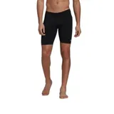 Bermuda de natación negra con logo de Fila en blanco en la pierna izquierda.