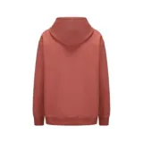 Buzo con capucha color ladrillo, con cordones negros y logo Hurley estampado en el frente.