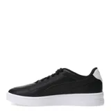 Championes urbanos Puma Court Lally, color blanco con detalles en gris, de corte bajo y suela plana.