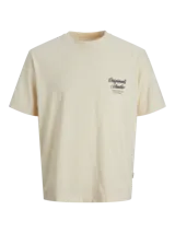 Camiseta de manga corta y cuello redondo con corte holgado, confeccionada en tejido de algodón. Presenta estampado tipográfico en el pecho.