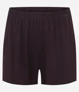 Pijama de dos piezas compuesto por una blusa de manga corta con escote en V decorado con encaje y un short con cintura elástica. Confeccionado en viscolycra, ofrece un calce suave y cómodo.