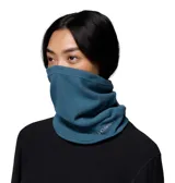 Cuello térmico de polar en color azul petróleo, con tecnología reflectante Omni-Heat y logo de la marca bordado en color blanco.