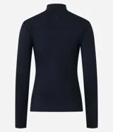 Campera deportiva Get Over de cuello alto, con cierre frontal por cremallera y bolsillos laterales. Confeccionada en tejido técnico de poliamida y elastano, ideal para actividades físicas.