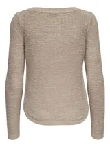 Sweater de punto con cuello redondo y manga larga, de corte regular y textura suave.