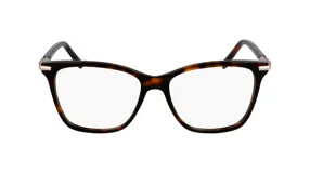 Lentes de receta Ferragamo modelo 3013/55, con armazón de acetato en estampado carey y detalles metálicos en las esquinas.