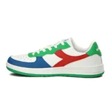 Championes urbanos Diadora Champion Lifestyle Spitfire, color blanco con detalles en azul, rojo y verde.