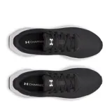 Championes de running Under Armour Ascend, color negro con suela blanca. Diseño en tejido de malla transpirable y detalles sintéticos, con cordones y logo de la marca en la lengüeta y el talón.
