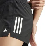 Short de running Adidas negro, tiro alto, con cintura elástica y cordón, confeccionado en tejido técnico 100% poliéster reciclado. Posee bolsillos laterales con cremallera y un bolsillo trasero con cremallera para el móvil.