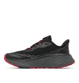 Championes de trail running Columbia modelo Konos Trillium Atr Techlite, color negro con detalles en rojo y suela gruesa con amortiguación.