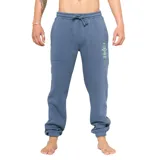 Pantalón de jogging azul con cintura elástica ajustable con cordón, bolsillos laterales y puños elásticos. Estampado con logo de Rip Curl en la pierna derecha.