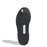 Championes Adidas Dropset Control para hombre, color negro con las tres tiras características en blanco en los laterales y entresuela de diseño técnico en blanco y gris.