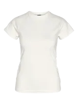 Remera de manga corta raglán con cuello redondo y calce ajustado, confeccionada en tejido jersey de punto.