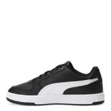 Championes Puma Caven 2.0 de cuero sintético blanco con detalles en gris y celeste.