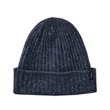 Gorro de lana Rip Curl modelo Tomoz, color azul marino con motas blancas.