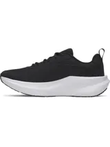 Championes de running Under Armour Assert 11 para hombre, color negro con entresuela blanca y logo de la marca en el lateral. Confeccionados con parte superior de malla transpirable y superposiciones de cuero resistente, y amortiguación Charged+ Cushioning en la suela.