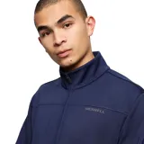 Chaqueta de polar con cierre frontal completo, cuello alto y bolsillos delanteros. Confeccionada en tejido técnico transpirable con propiedades de absorción de humedad y protección solar.