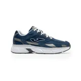 Championes deportivos Joma modelo T50, con diseño retro inspirado en los años 90. Confeccionados en malla transpirable y ante en color azul marino, cuentan con entresuela de Phylon para amortiguación y suela de goma resistente.