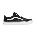 Zapatillas Vans Skate Old Skool negras con la sidestripe blanca y suela blanca.