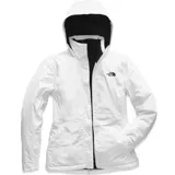Campera blanca con capucha, cierre frontal y bolsillos laterales. Logo de The North Face bordado en el pecho.