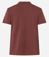 Remera básica de manga corta y cuello redondo, confeccionada en algodón interlock. Presenta un diseño liso sin estampados, ideal para uso diario.