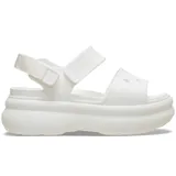 Sandalias Crocs Soho de plataforma color blanco, con tiras ajustables de TPU y diseño moderno.