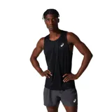 Musculosa Asics de hombre color negro con logo blanco en el pecho.