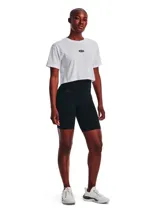 Short de entrenamiento Under Armour de tiro alto, confeccionado en tejido elástico y transpirable que absorbe el sudor. Cuenta con cintura ancha y plana, y bolsillo lateral integrado.