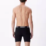 Pack de dos boxers Obey con cintura elástica ancha que presenta el logo de la marca estampado en contraste.