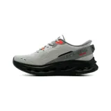 Championes deportivos Skechers Slip-Ins Max Cushioning Glide Step, color gris con entresuela gruesa negra y detalles en rojo. Cuenta con parte superior de malla técnica y tecnología sin cordones Hands Free.