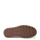 Championes urbanos Puma Karmen II Idol SD, color beige arena con detalles celestes y suela marrón. Plataforma con diseño acanalado.