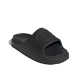 Sandalias Adidas Campus 00S Foam Slide de color negro, confeccionadas en una sola pieza de espuma moldeada, con suela dentada y tira ancha superior con el logo de la marca en relieve.