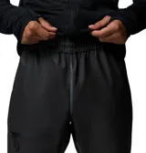 Pantalon de trekking Columbia modelo Whistler Peak Pant, de color negro con detalles reflectantes, impermeable y transpirable con tecnología OutDry Extreme y costuras selladas. Cuenta con cremalleras laterales bidireccionales, cintura ajustable y refuerzos resistentes en la parte inferior.
