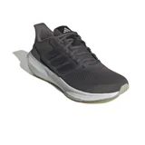 Championes Adidas Ultrabounce grises con suela blanca, ideales para running.