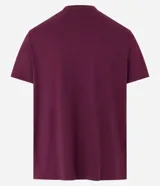 Remera basica masculina Marfinno de corte comfort, confeccionada en algodon peruano de color azul marino, con cuello redondo y mangas cortas de diseño liso.