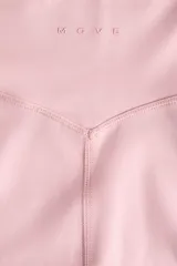 Leggings deportivos de tiro alto con cintura ancha, confeccionados en tejido funcional SoftMove color rosado.
