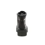 Bota de caña media Caterpillar, modelo Colorado Max, confeccionada en cuero negro con suela de plataforma dentada de goma. Presenta cierre con cordones, cuello acolchado y logo de la marca en el lateral y la lengüeta.