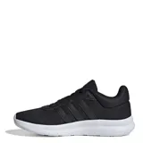 Championes urbanos Adidas modelo Lite Racer 4.0, color negro con mediasuela blanca con tecnología Cloudfoam. Presentan diseño de malla transpirable con las tres bandas características de la marca en los laterales.