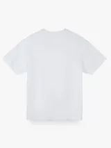 Camiseta básica de manga corta con corte relaxed, confeccionada en algodón. Diseño minimalista de cuello redondo, ideal para uso diario.
