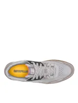 Championes Cat modelo Pause, de diseño retro y minimalista en tonos grises. Confeccionados en una combinación de gamuza y lona, cuentan con suela de goma texturizada y cierre mediante cordones.