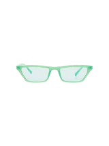 Lentes de sol Billie de diseño moderno, con armazón rectangular de policarbonato color rosado y cristales tintados a tono.