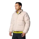 Campera reversible Columbia modelo Wallowa, color beige, con diseño acolchado, cuello alto, cierre frontal con solapa, bolsillos frontales con solapa y puños elásticos.