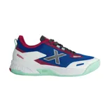 Championes de handball Munich Hooper Kid 02 unisex para jóvenes jugadores, confeccionados en materiales sintéticos resistentes y suela de goma para interiores que proporciona tracción y durabilidad. Cuentan con cierre de cordones y forro textil que aseguran un ajuste cómodo y estable en cada partido.