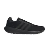 Championes Adidas modelo Lite Racer 3.0, color negro, con diseño de malla transpirable y las icónicas tres bandas laterales en tono sobre tono.
